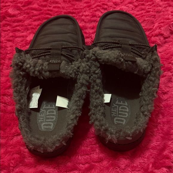 Hey Dude Charcoal Fur-Lined Slip-Ons - Picture 4 of 5